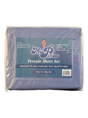 My Pillow Percale Sheet Set Size Twin XL BRAND NEW 3 Piece Set Blue Sky